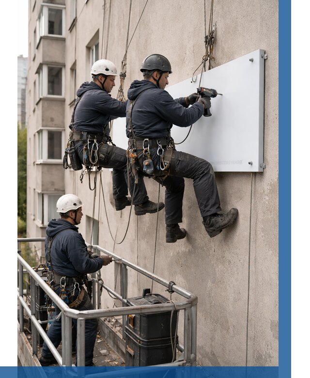 Монтаж табличек и указателей в Новокубанске от 3639 р. | ВЫСОТНИК-Нкб