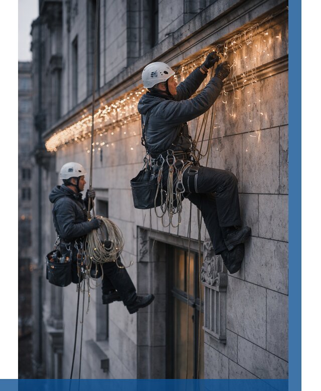 Монтаж новогодней иллюминации в Новокубанске от 8838 р. | ВЫСОТНИК-Нкб