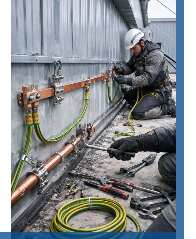 Монтаж заземления здания в Новокубанске от 25995 р. | ВЫСОТНИК-Нкб