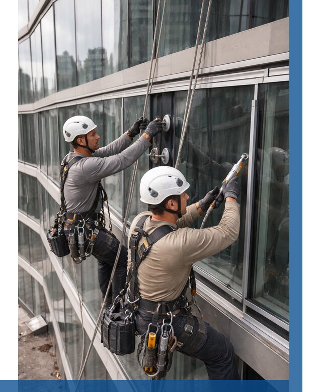 Радиусное остекление фасада в Новокубанске от 12478 р. | ВЫСОТНИК-Нкб
