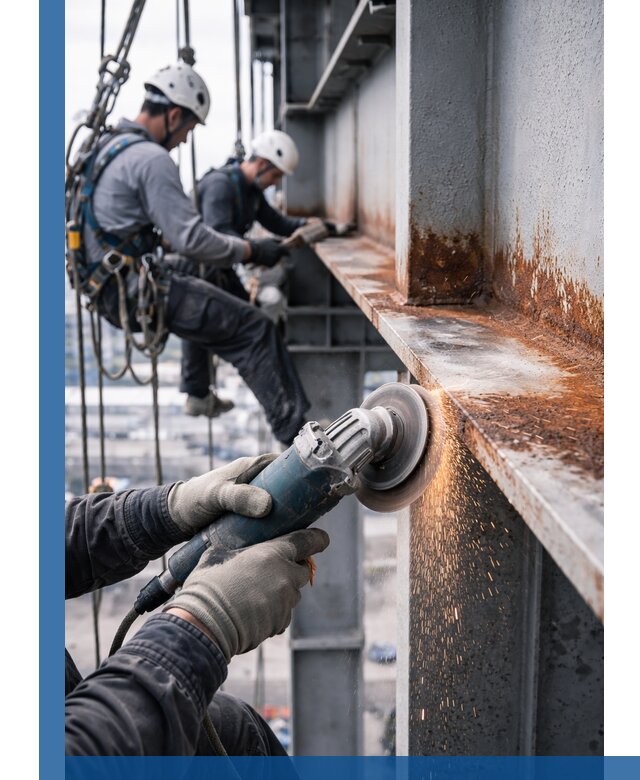 Зачистка металла от ржавчины и подготовка поверхностей в Новокубанске