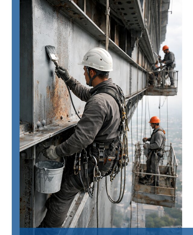 Покраска металлоконструкций на высоте в Новокубанске профессионально