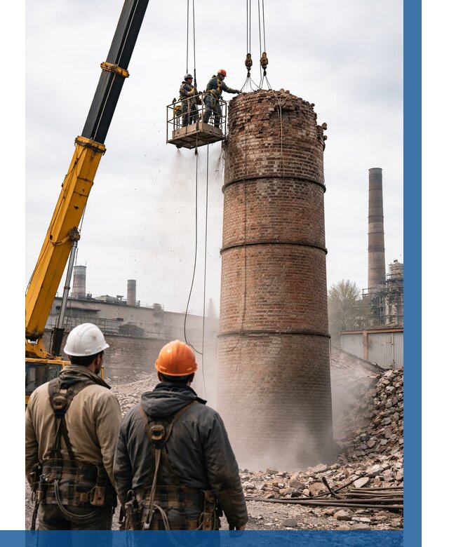 Демонтаж дымовой трубы в Новокубанске от 93582 р. | ВЫСОТНИК-Нкб, смета