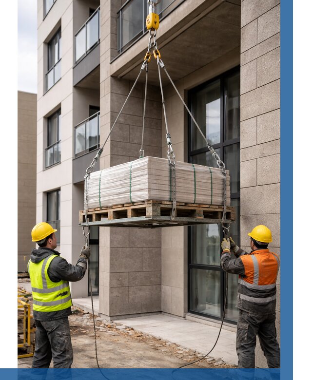 Подъем керамогранита на этаж в Новокубанске от 3639 р. | ВЫСОТНИК-Нкб