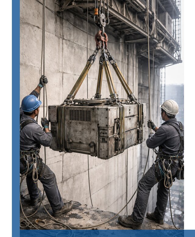 Такелажные работы на высоте, подъем и монтаж грузов в Новокубанске