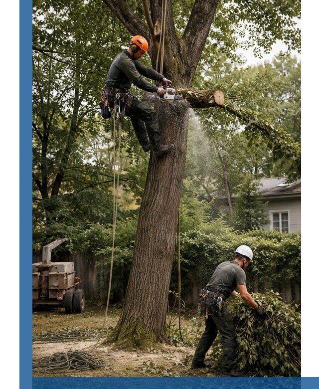 Кронирование деревьев в Новокубанске, безопасная высотная обрезка