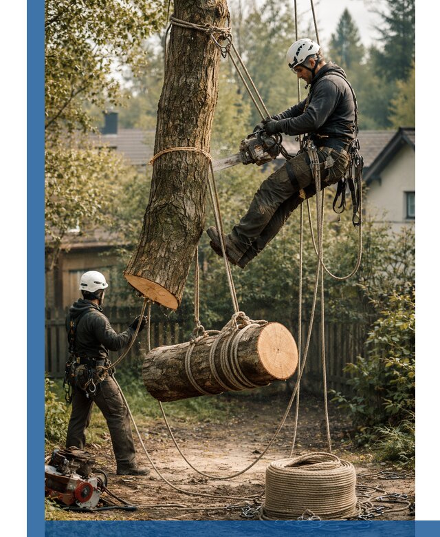 Валка деревьев частями в Новокубанске, безопасно и аккуратно