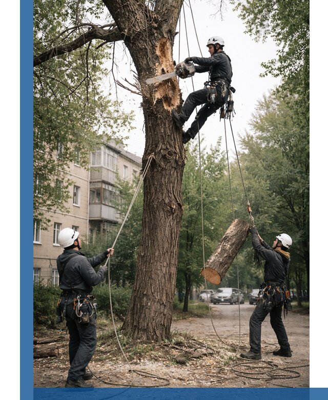 Срочное удаление аварийных деревьев в Новокубанске с гарантией безопасности