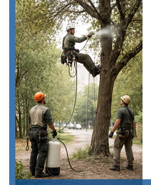 Обработка деревьев от вредителей в Новокубанске профессиональная защита