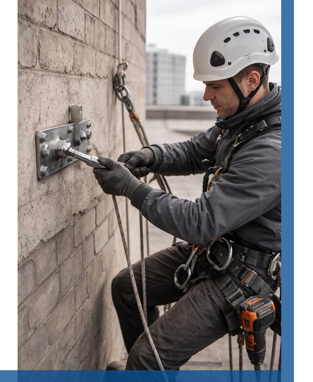 Установка анкерных точек в Новокубанске от 3639 р. | ВЫСОТНИК-Нкб