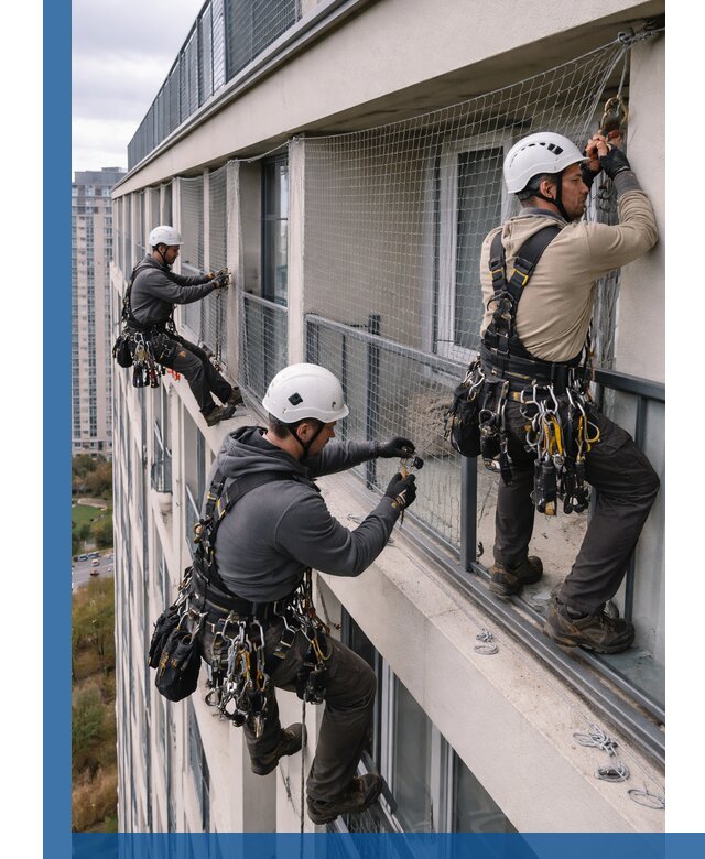 Профессиональный монтаж защитной сетки от птиц в Новокубанске